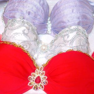 🎀 White rhinestone sparkle rave bra 🎀